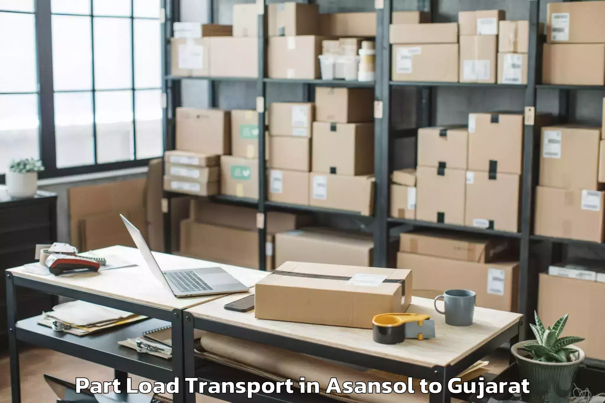 Book Asansol to Surendranagar Part Load Transport Online